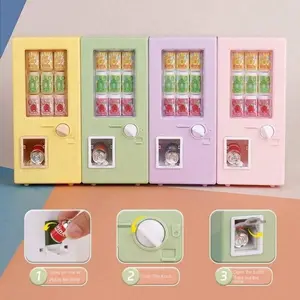 Mini Beverage Machine Toy, Cute Dollhouse Soda Can Supermarket Decoration Model, Creative Pocket Vending Machine Toy for Teens Adults, Fun Party Favor, Random Style
