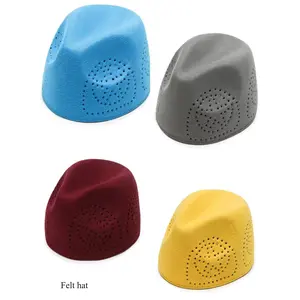 New Muslim Men Hats Black White African Caps Wedding Decoration Eid Prayer Cap Cotton Evening Party Big Size Felt Hat Bonnet