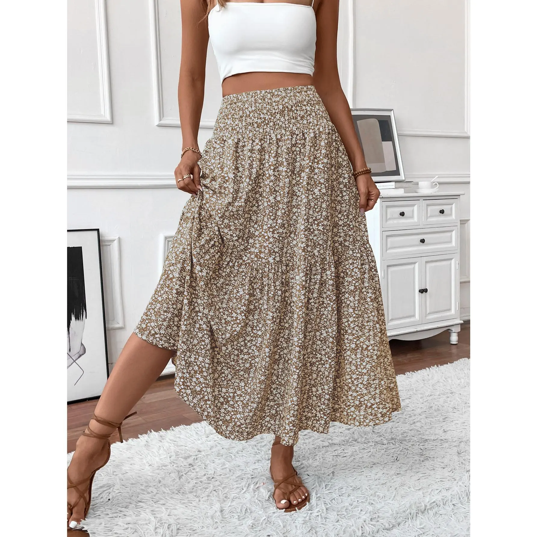 Khaki floral