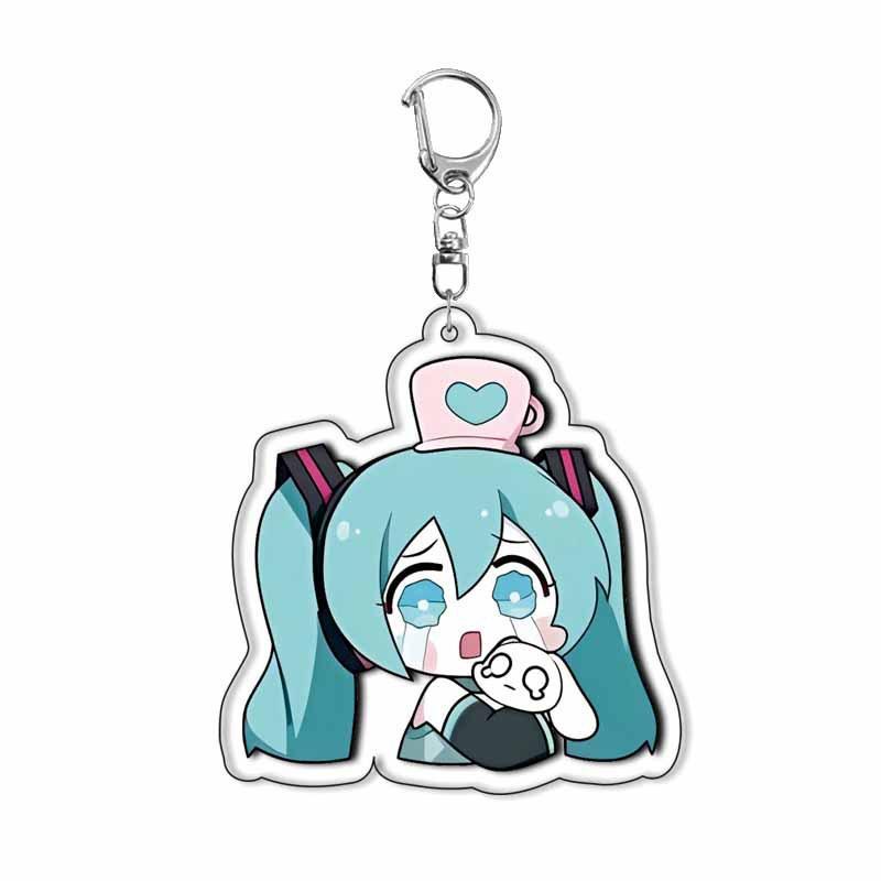 Hatsune Miku Popular Cartoon Anime Acrylic Double-sided Keychain Backpack Decoration Accessories Neutra