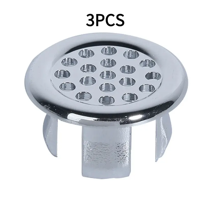 Elegant stainless steel sink drain cover with decorative knob - leak-proof, sink, washbasin and washbasin drain plug accessories, easy-to-install bathroom and kitchen sink overflow plug Bathroom Accessory Modern Bathroom Accessories
