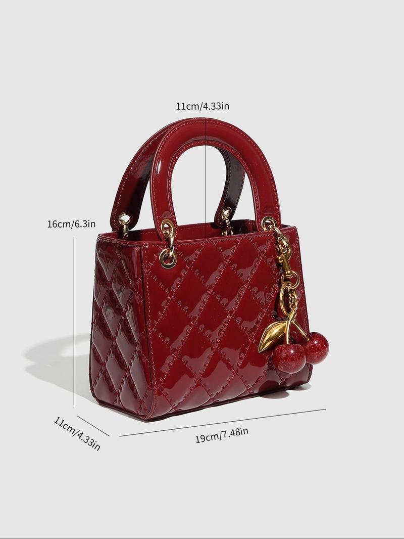 Women's Fashionable Solid Color Quilted Handbag, Casual PU Leather Crossbody Bag for Daily Used, Trendy Versatile High-quality Daily Commuting Bag