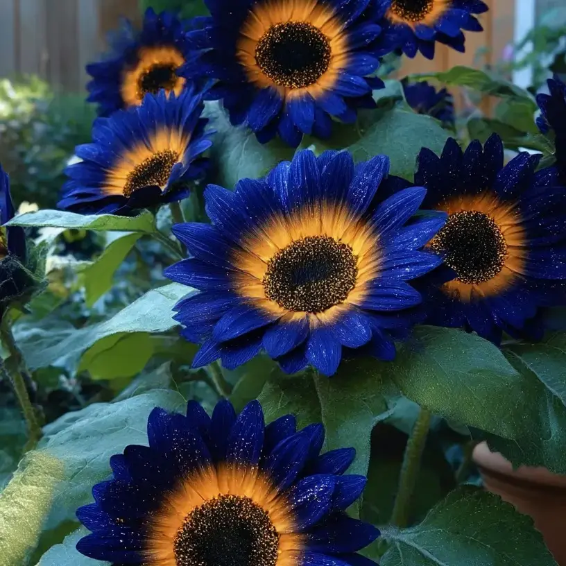 Midnight Blaze Sunflower Seeds - 50 Pcs Heirloom Non-GMO Mix of 15 Varieties, Individually Packaged, Attracts Pollinators, Dense Blooms, Drought-Tolerant, Easy to Grow (Helianthus annuus)