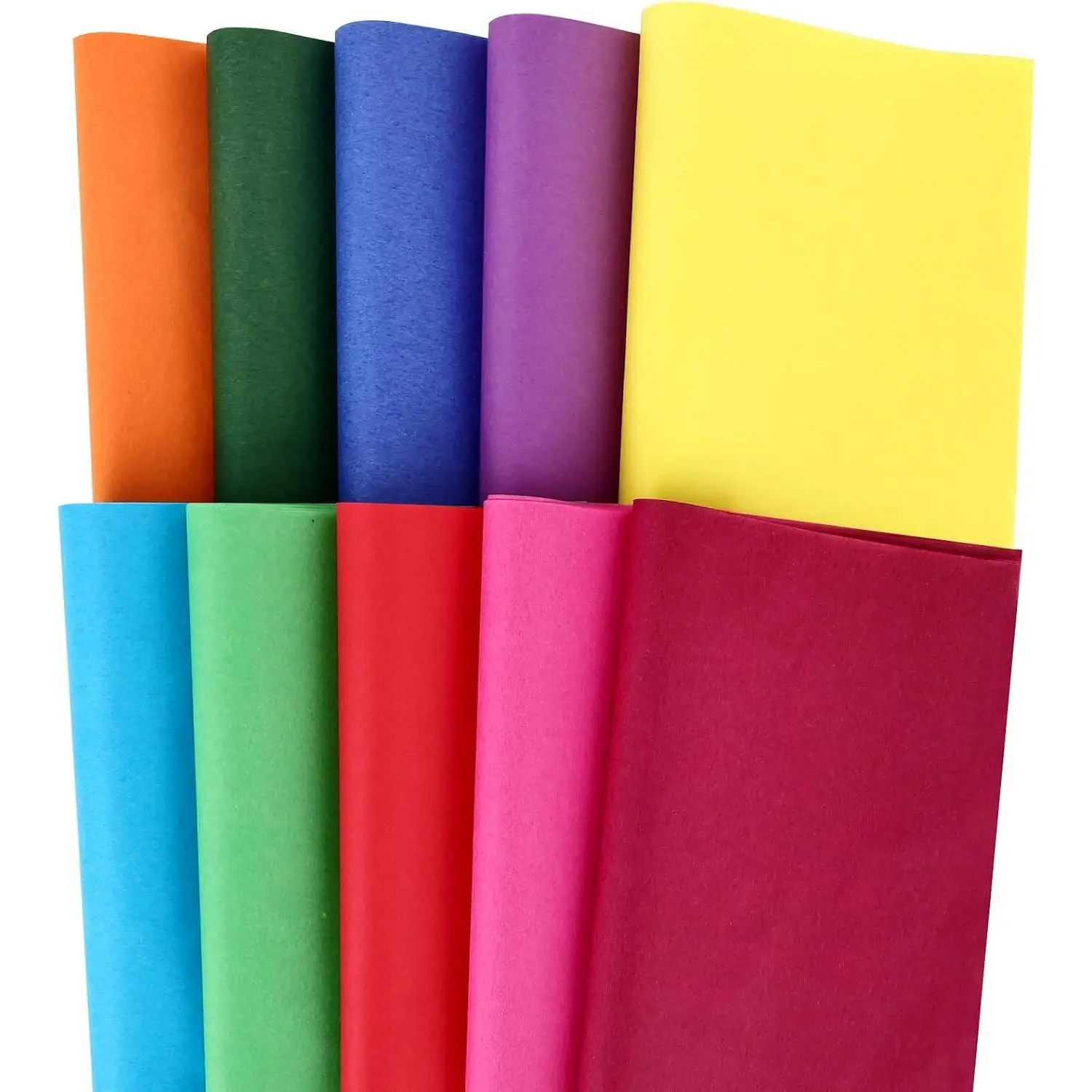 60 Sheets 20x20 inch Colored Tissue Paper, Christmas Multicolor Wrapping Tissue Paper for Gift Bags Birthday Wedding Holidays Decor DIY Crafts 10 Colors