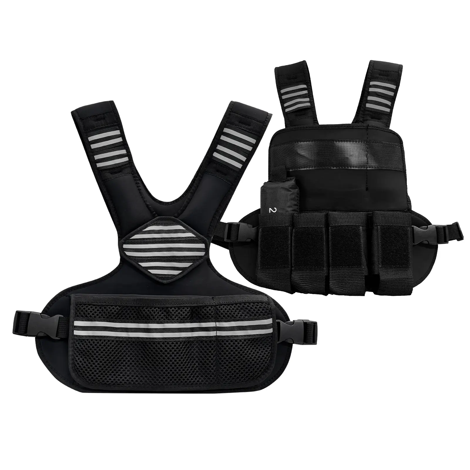 Women's Adjustable Weighted Vest 6-20 lbs – Neoprene Workout Vest with Iron Sand Weights, Reflective Strips, and Phone Pocket