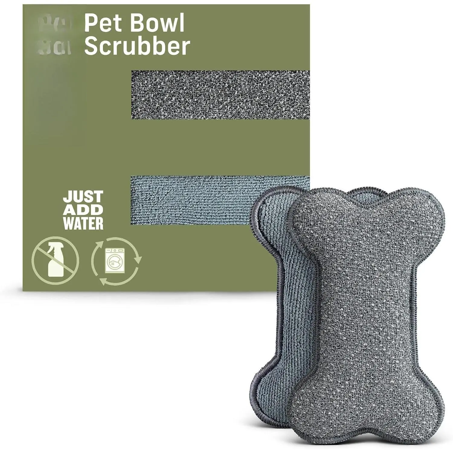 Bowl  for Cleaning -  &  Bowl Cleaner Sponge,  Sponge for Dishes, Microfiber, Cleans with Just Water,  & Washable,  Shaped - 2 Pack