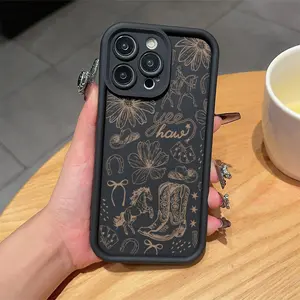 Denim-style patterned phone case featuring full-coverage TPU protection for the camera lens; drop-resistant and non-slip. Compatible with iPhone 17, 16, 15, 14, 13, 12, 11, XS, X, and other series models. Makes a great gift for friends or family.