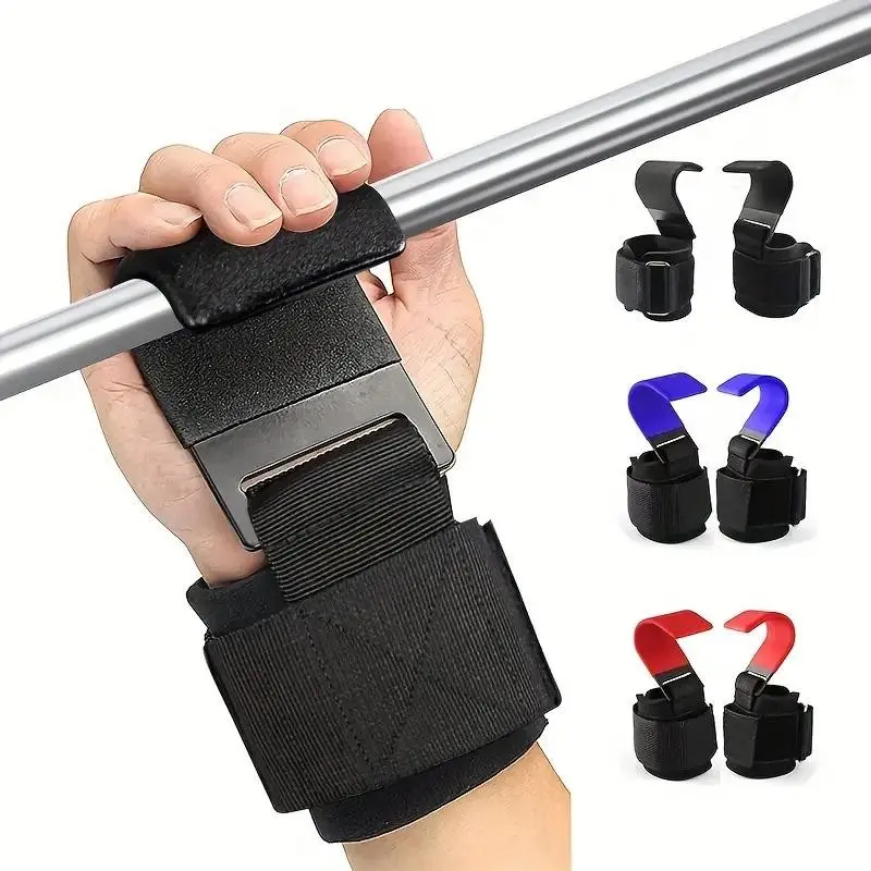 2pcs Weightlifting Hooks with Soft Padded Handles, Ideal for Lifting, Pull-Ups, Strength Training, and Workouts, Unisex Fitness Equipment