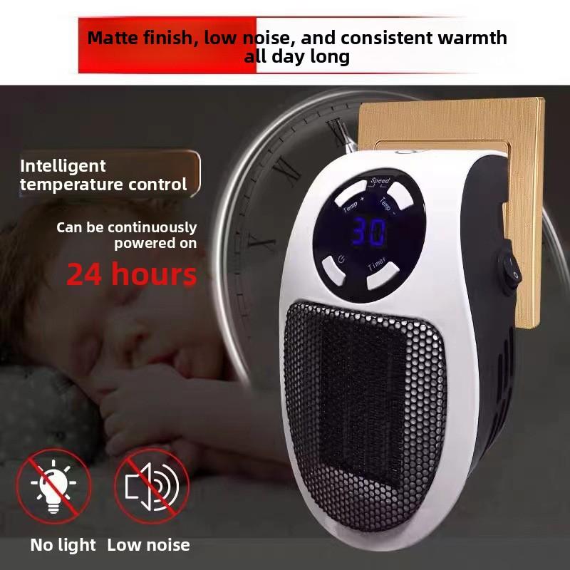 450W Wall-Mounted Electric Heater with Adjustable Temperature PTC Ceramic Heating 12-Hour Timer LED Display Portable for Bathroom Bedroom Office Indoor Use