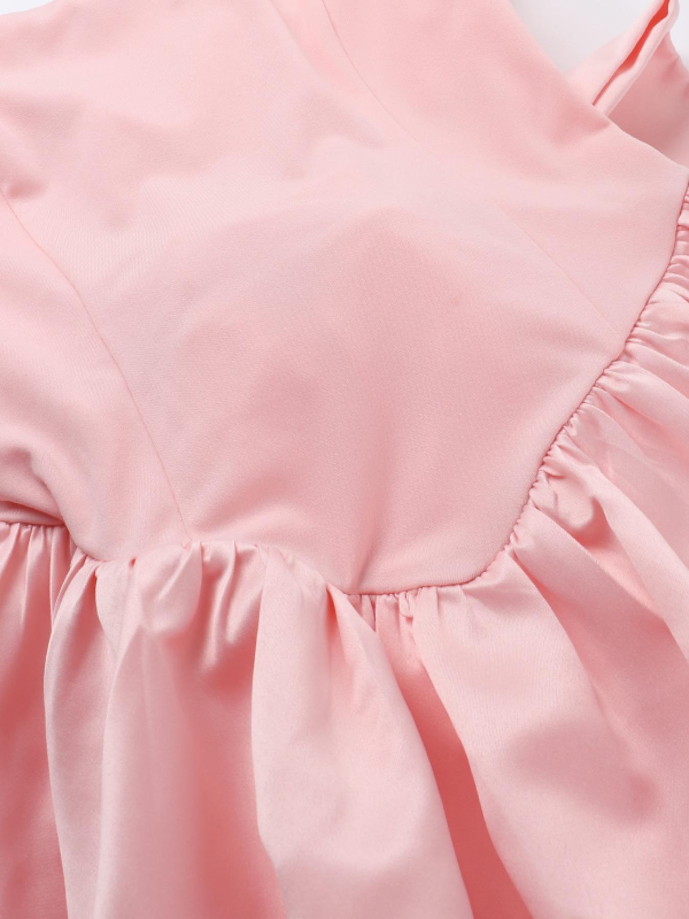 Sexy Waist-Cinching Tie Back Evening Gown, Strapless Design with Delicate Beading Details, Perfect for Parties & Carpet Events, Womenswear