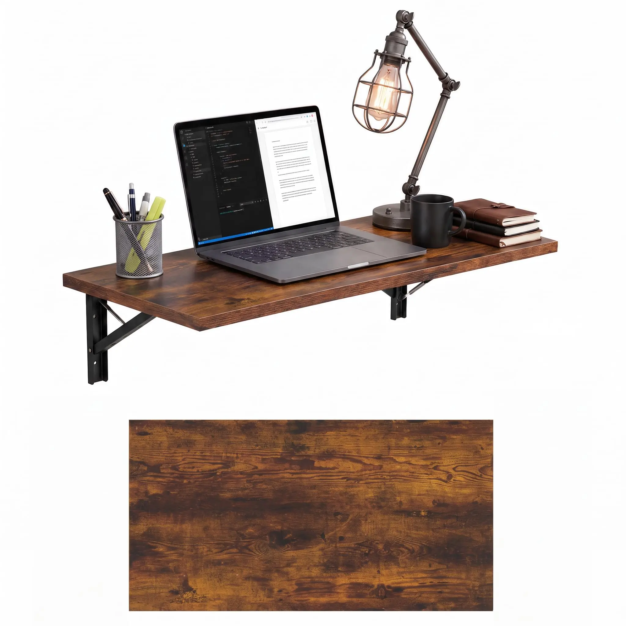 Wall Mounted Folding Workbench in Multiple Sizes (29.9, 35.4, 47.2 inches) with Space-Saving Foldable Design for Versatile Work Surface Solutions