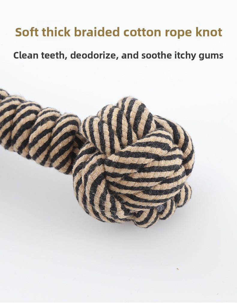 Pet Toy Braided Cotton Rope Chew & Teething Toy for Dogs, Self-Entertainment & Interactive Toy for Large Breeds