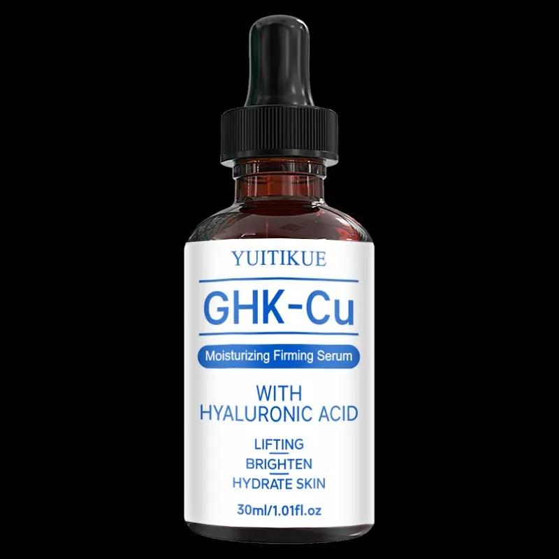 Yuitikue Mini Blue Copper Peptide Essence 30ML, Portable Dropper Design, Targets Dry Lines, Crow's Feet, Uneven Skin Tone