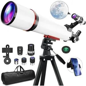 Telescope for Adults Astronomy,90mm Aperture 700mm Refractor Telescopes for Beginners,Fully Multi-Coated Optics with AZ Mount Tripod & Carry Bag, Remote,Phone Adapter, Ideal  for Men
