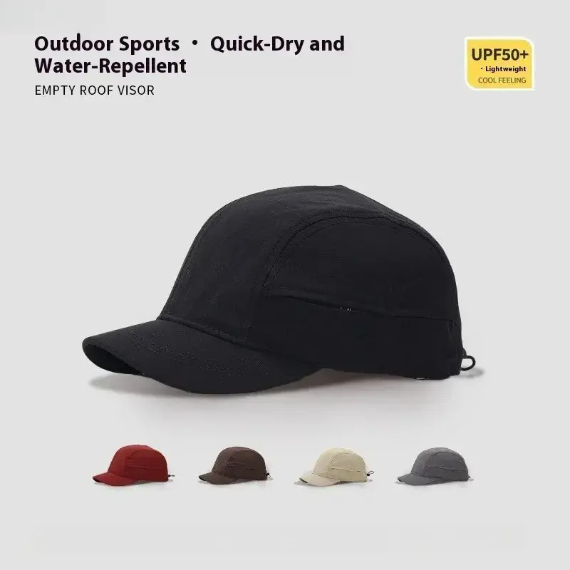 Unisex Retro Japanese Synthetic Short-Brim Soft-Top Baseball Hat, Quick-Drying Breathable Sunshade Cap with Adjustable Strap for Large Head Circumference, Summer Outdoor Hats for Men Women, Baseball Cap, Casual Outdoor Hat, Retro Look