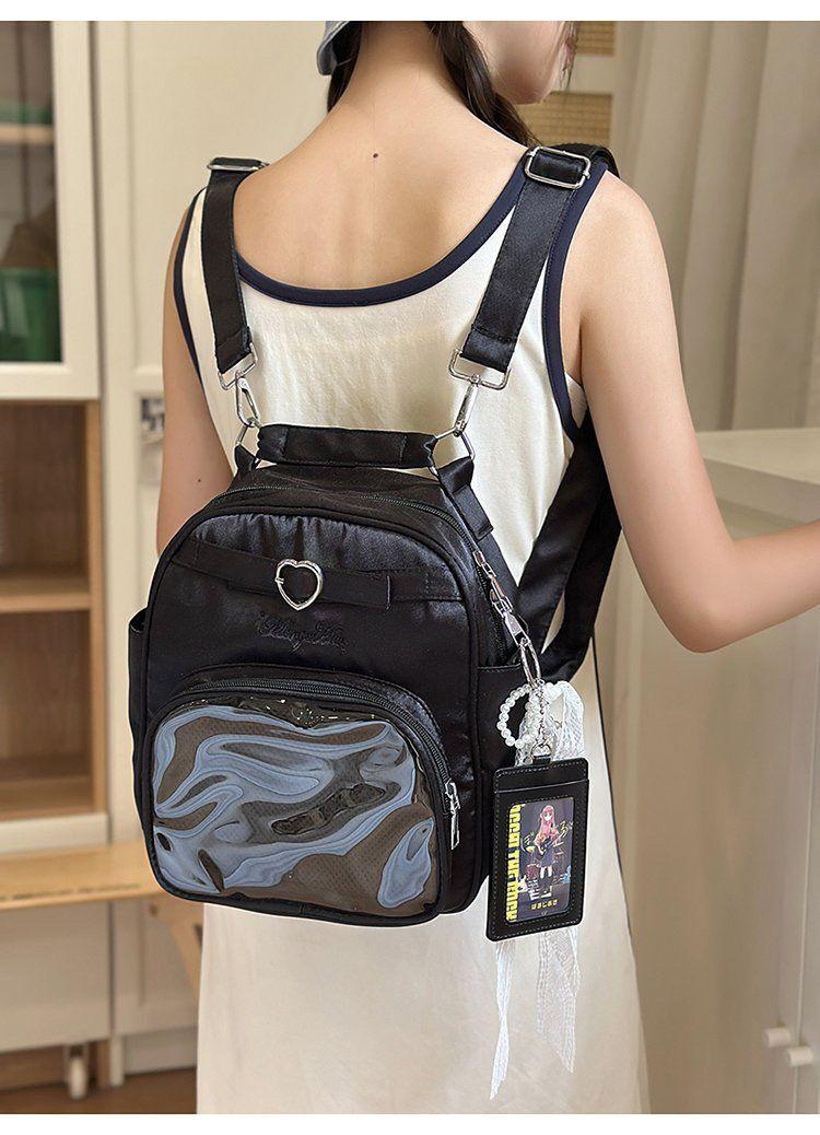 Y2K New Women Cute Ita Backpacks Lolita Girl Transparent Bag Fashion Shoulder Crossbody Bag Large Capacity DIY Display Knapsacks