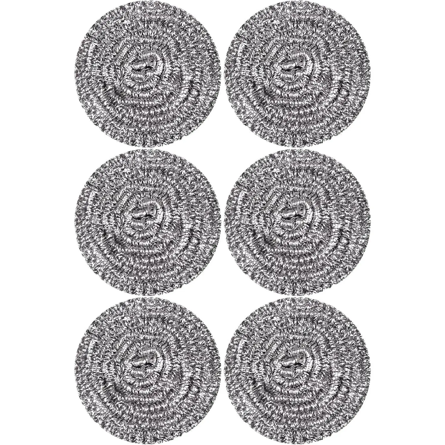 Heavy-Duty Stainless Steel Metal Scouring Sponge Cleaning Set, 6pcs 40g Home Care Supplies