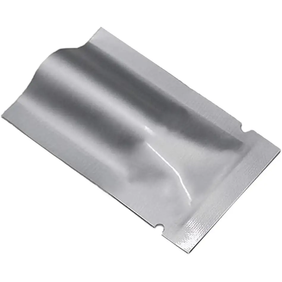 100 Pack 1.97x2.76 inch Small  Mylar Bags Flat Sample Packets | 3.9 Mil  Foil, Open Top Heat Sealing Vacuum Pouch, Portable Travel Baggies, for Coffee  Snack  Storage