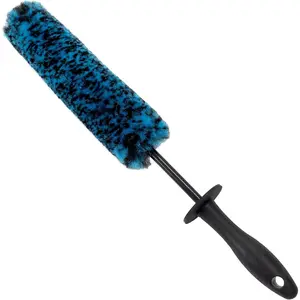 Wheel Barrel Brush, Cleaning Brush for Wheels and Car Detailing Kit, Regular Diameter, 16 Inch Length, Teal, 1 Pack