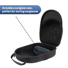 SUNDAY MIRTH Hat Travel Case, Hard Hat Carrier Organizer with Clip & Glasses Storage, Holds 6 Baseball Caps for Home/Travel - Black SUNDAY MIRTH Hat Travel Case, Hard Hat Carrier Organizer with Clip & Glasses Storage, Holds 6 Baseball Caps for Home/Travel - Black