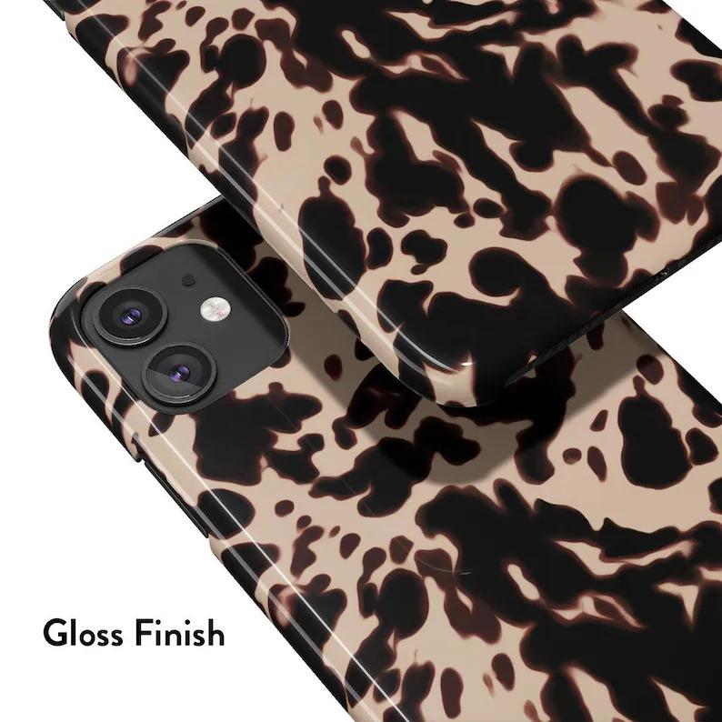 Beige Tortoise Phone Case - For iPhone 17 Pro Max, 16e, 15 Plus, 14 Pro, 13, 12 Mini, 11, , Blonde Tortoise Pattern