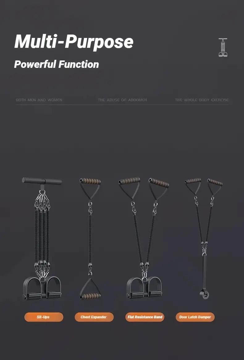 Home Pedal Resistance Trainer - Multifunctional Fitness Resistance Band Trainer, Back and Abdominal Muscle Exercise Equipment