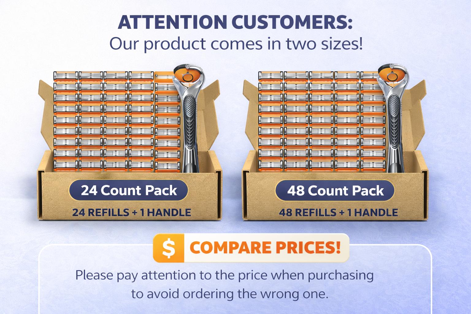 Men's 6-Layer Sharp Handheld Shaver Kit, 24/48 Refills or 48 Refills + 1 Handle Option, Ammonia-Free Razor Blade Replacements for Adults' Daily Care, Men's Care,sohochic Men's 6-Layer Sharp Handheld Shaver Kit, 24/48 Refills or 48 Refills + 1 Handle Option, Ammonia-Free Razor Blade Replacements for Adults' Daily Care, Men's Care,sohochic