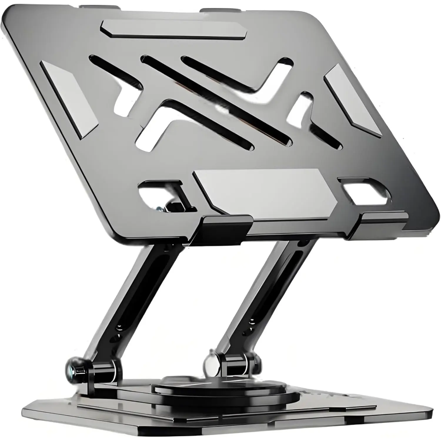iPad desktop stand, 360° rotating metal tablet stand, adjustable foldable desktop stand, tablet and phone stand, suitable for office, watching videos, studying, drawing, and gaming, iPad Holder Stand