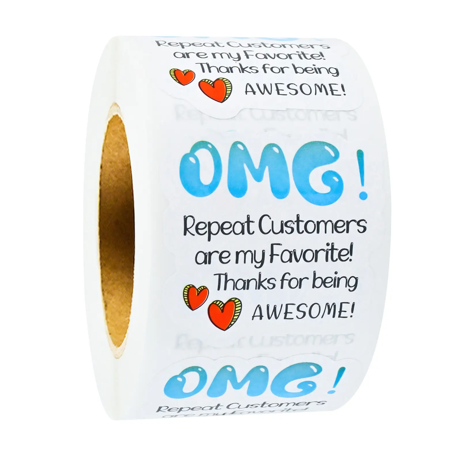 500pcs 1.57in*1.57in Thank You Stickers, Customer Appreciation Labels, Handmade Stickers, Envelope Stickers, Gift Bag Packaging Stickers