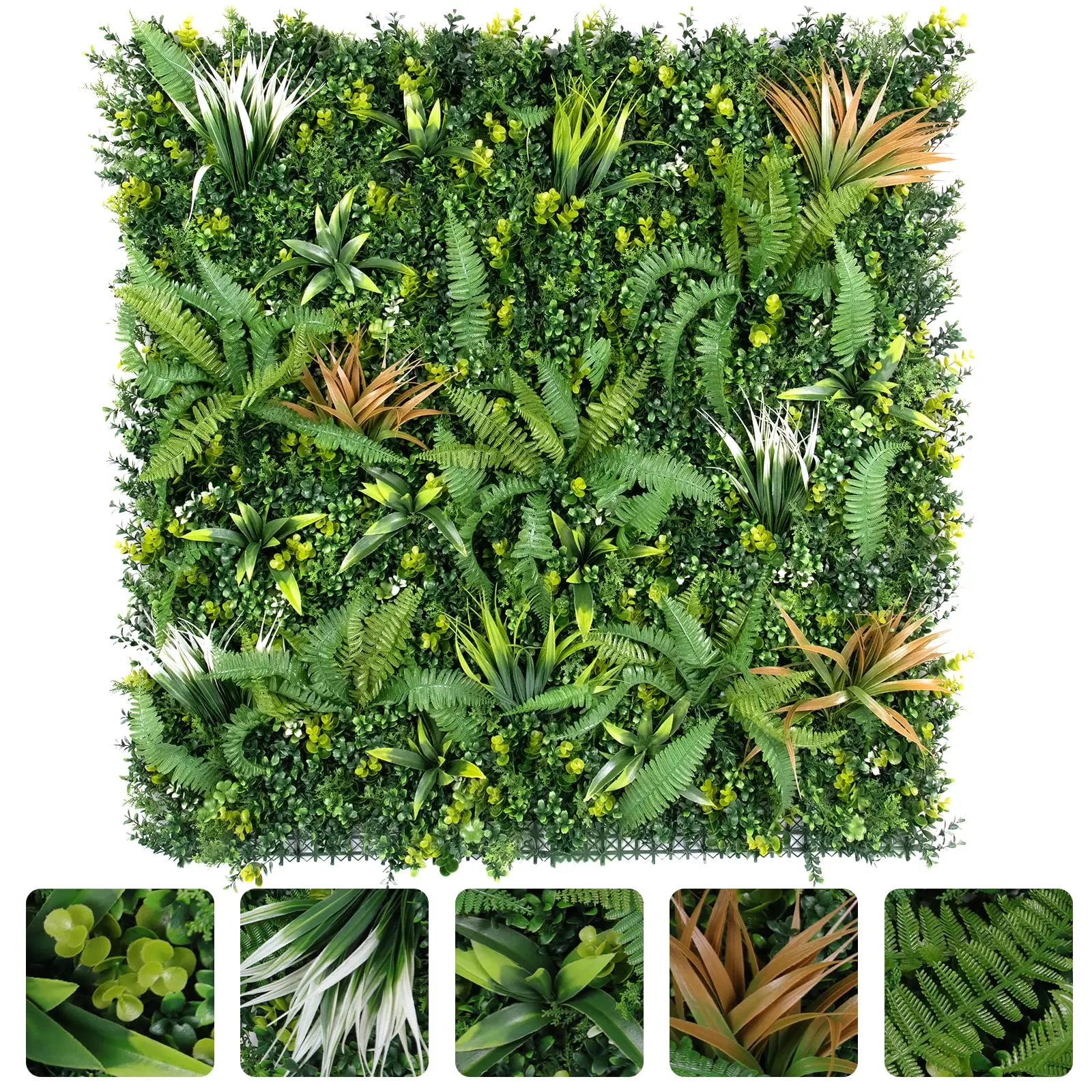 3PCS Artificial Grass Wall Panel – Faux Greenery, Easy DIY, Privacy Screen – Indoor Outdoor Decor, Garden Backdrop – 1M x 1M