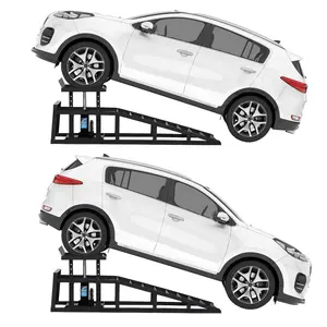 2PCS Hydraulic Car and Truck Service Ramps,11023 Lbs (5 Tons) Capacity, Portable Lifts Ramps for Oil Changes, Adjustable Lift Height 9.8" to 16.21", Home Garage,Vehicle Auto Garage Repair, Black