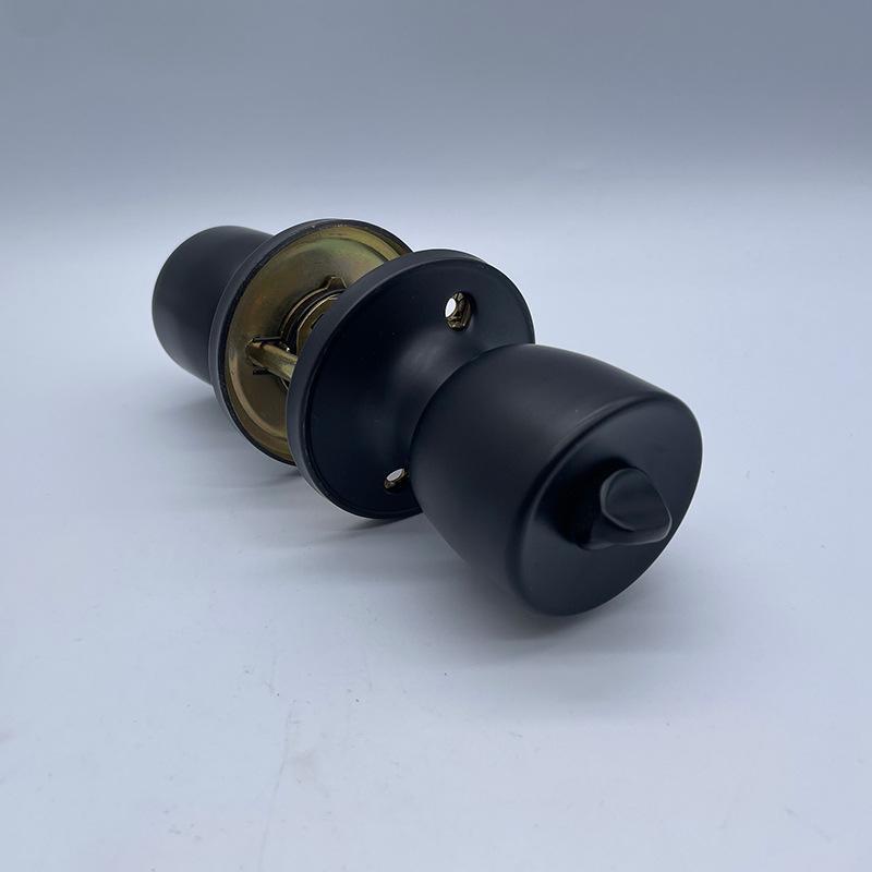 Door Knob with Lock and Key, Round Ball Lock Interior/Exterior Door Knob, Door Hardware for Bedroom Or Bathroom
