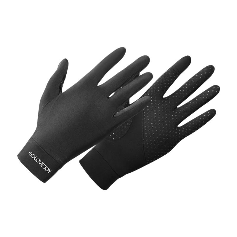 Women's UPF 50+ Sun Protection Gloves - Fingerless Cooling Ice Silk Driving Gloves
