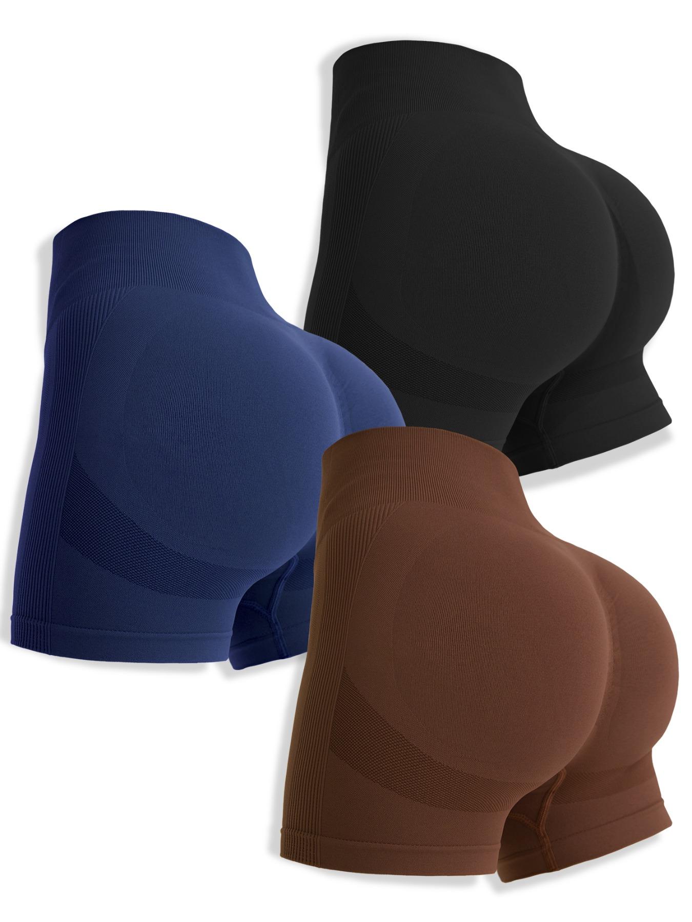 Women's Solid High Waist Sports Shorts, Tummy Control Biker Shorts, Yoga Short Leggings, Workout Shorts, Summer Gym Clothes, Summer Outfits 2024, Ladies Sportswear Bottoms