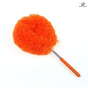 Extendable Microfiber Duster - Lightweight Orange Design, Multi-Purpose, Washable, Reusable Home Care Tool for Ceilings, Ceiling Fans, Hard-to-Reach Walls