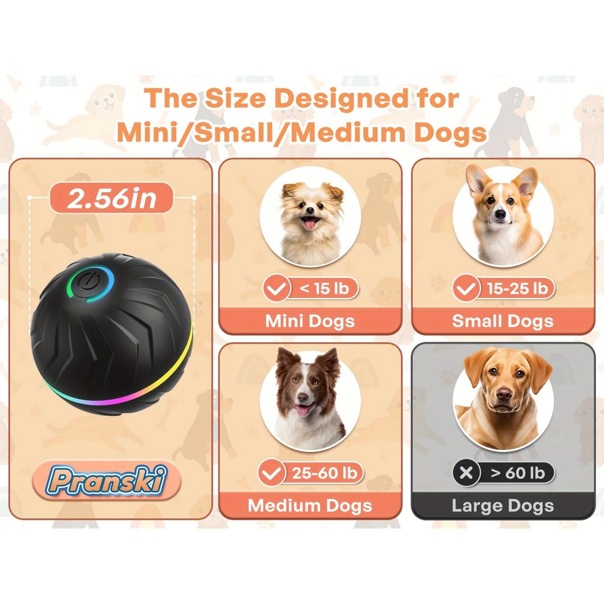 Smart dog toy, featuring random rolling and jumping functions, equipped with dazzling lights, suitable for various environments, including: wooden floors, tile floors, lawns, and carpets
