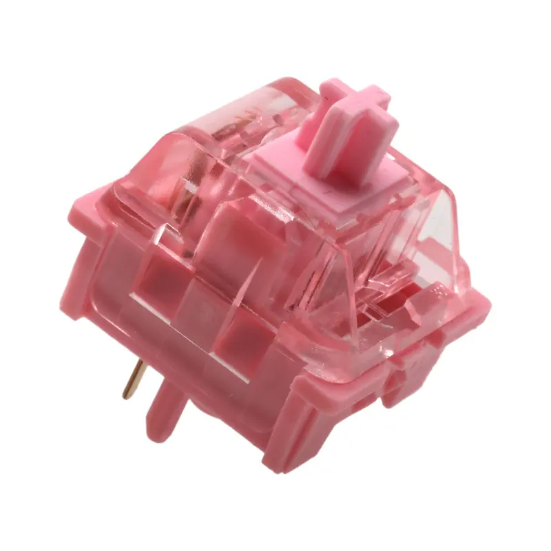 KTT Rose Switch 43g Linear Pre-Lubed 5 Pins Hot Swap Pom Stem Switches For Mx Mechanical Gaming Keyboard