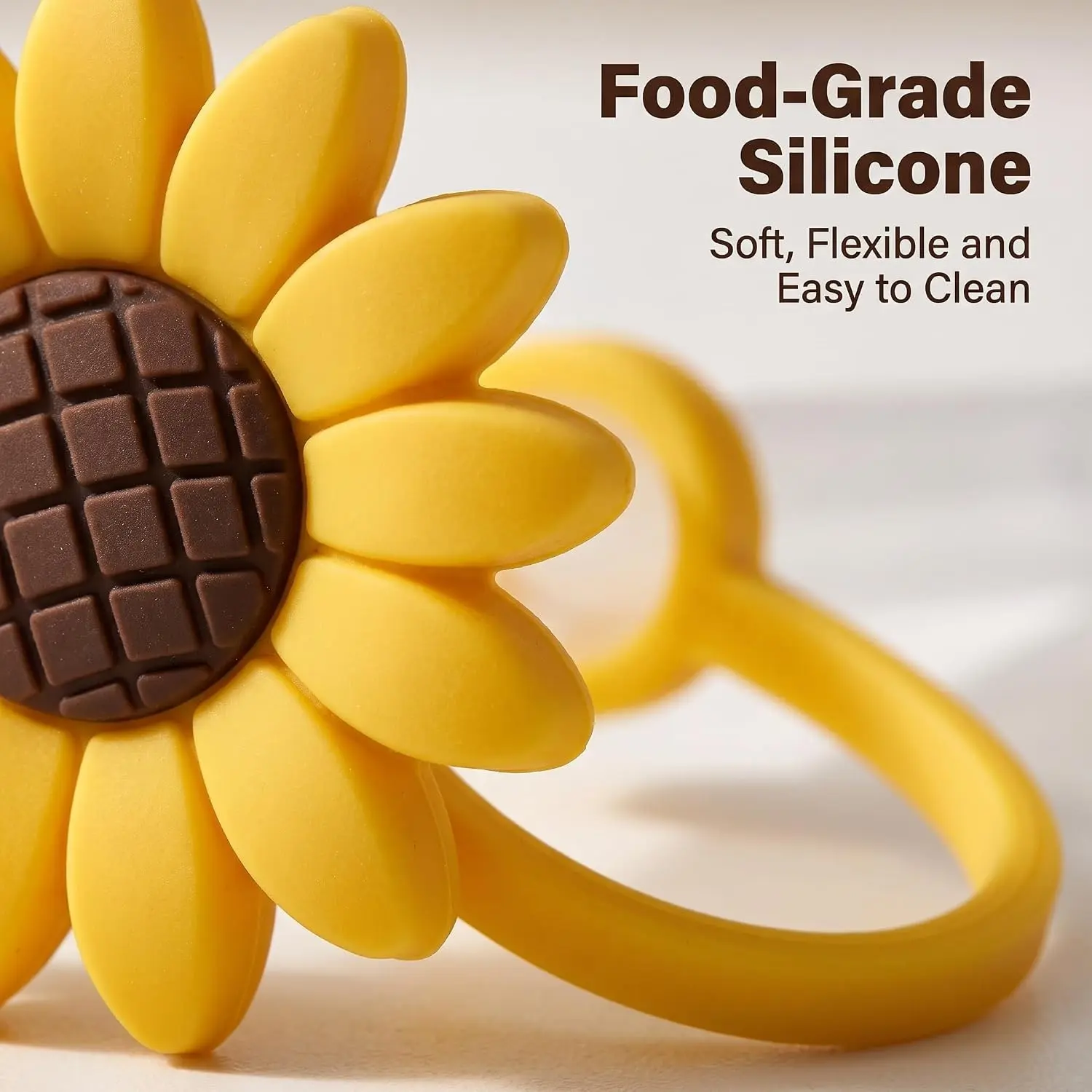 Sunflower Straw Plug Reusable Splash Proof Plugs Kitchen Tool Straw Tips Cover Silicone Cup Accessory Drinking Dust Cap Drinking Straw Dispensers