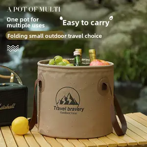 Portable Outdoor Foldable Bucket 20L Large Capacity Travel Water Bucket for Camping Hiking Fishing