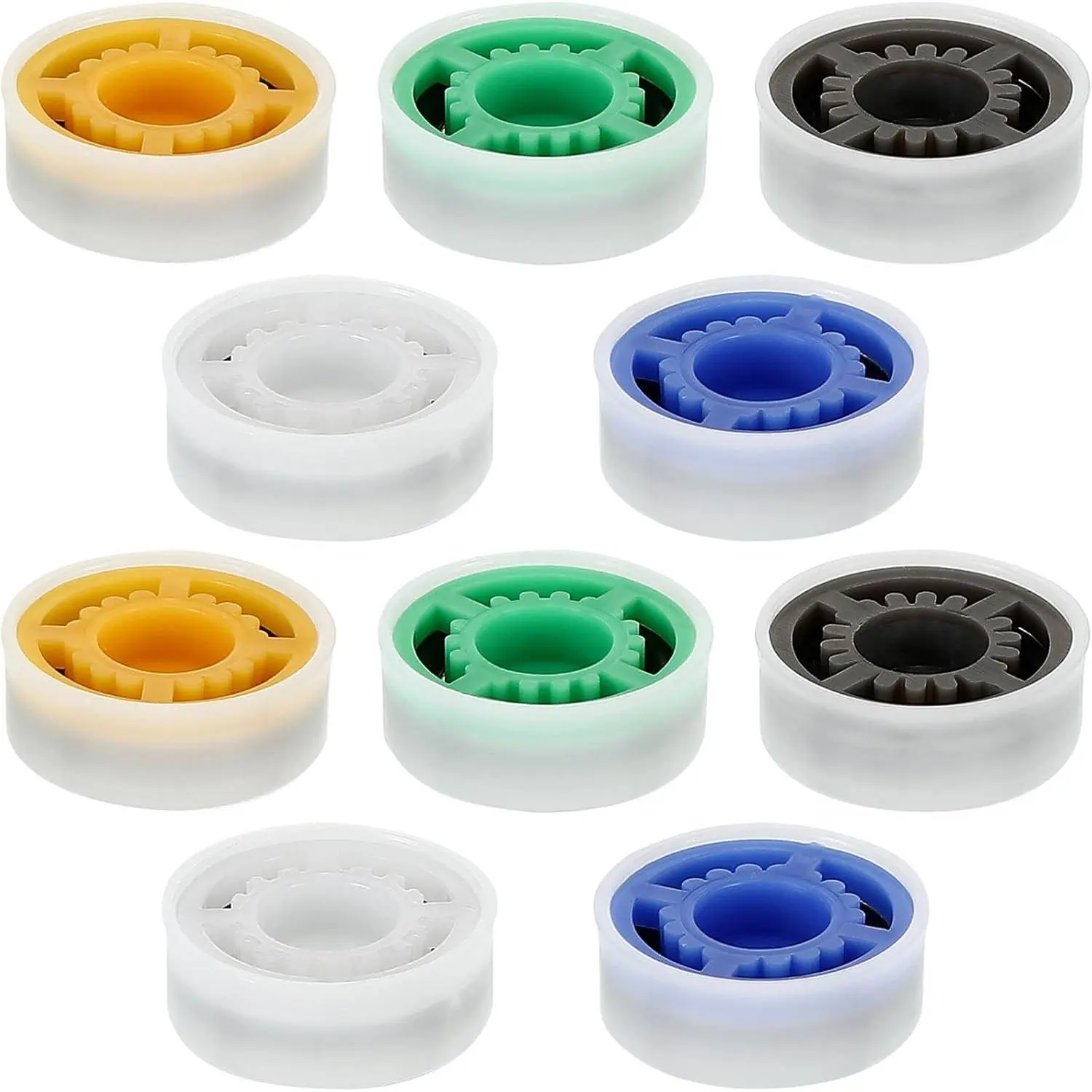 10 count Shower Flow Restrictors Shower  Flow Reducer Water Flow Limiter Set 1.5/1.8/2.0/2.5/3.0 GPM for Water Saving Fixed or Handheld for Bathroom, Toilet, Kitchen(14.3 x 13.85 x 5.2 mm)