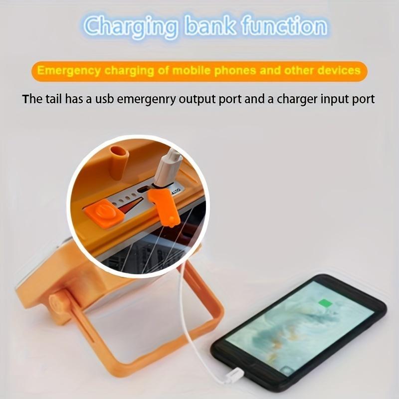 Portable LED Camping Light, Rechargeable Outdoor Handheld Light with 5 Lighting Modes, Long Battery Life Light for Camping, Hiking, Fishing, Exploration