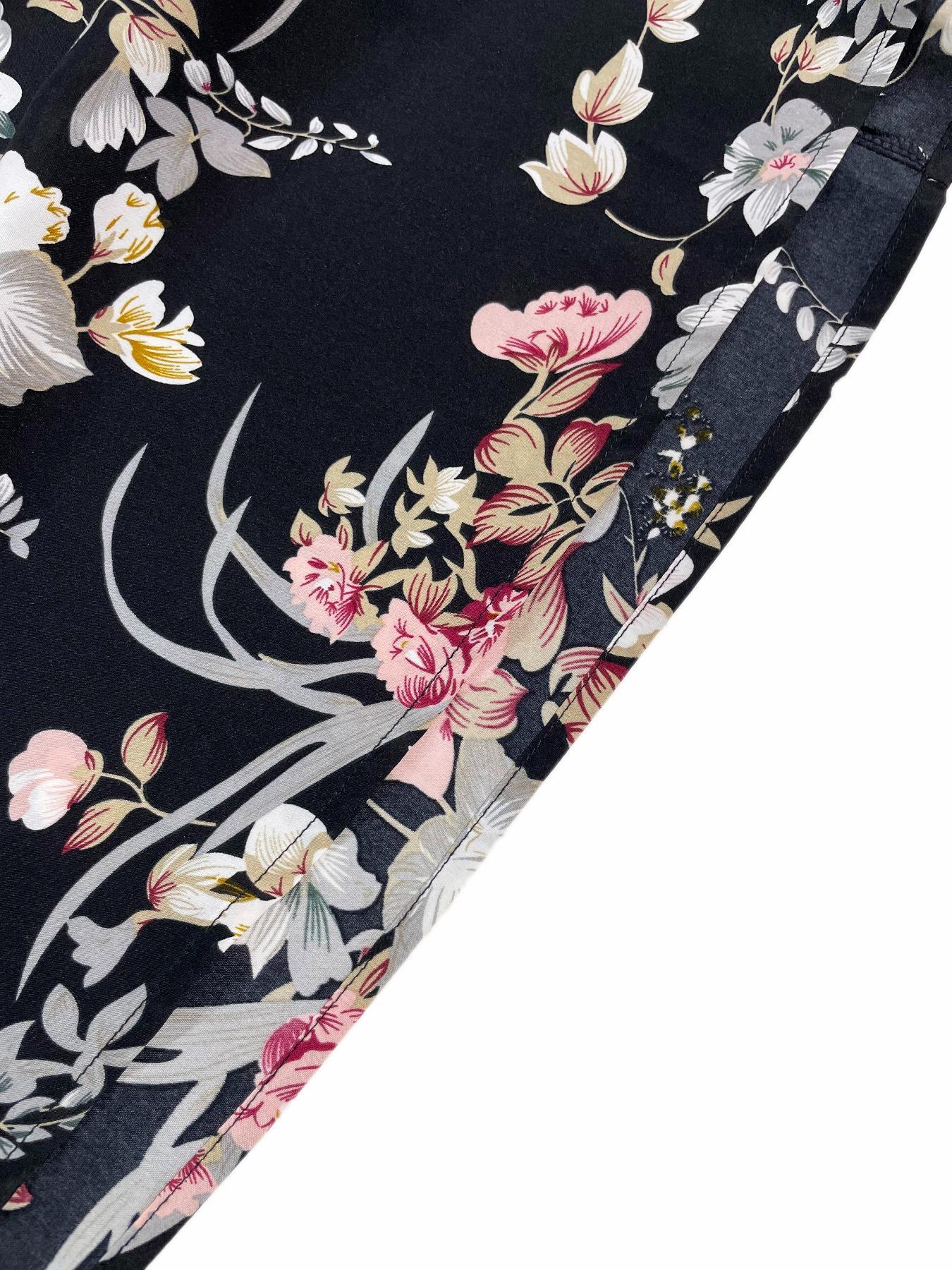 Women's Floral Print Split Thigh Halter Dress, Elegant Boho Style Tie Back Design Long Dress for Spring Summer Fall