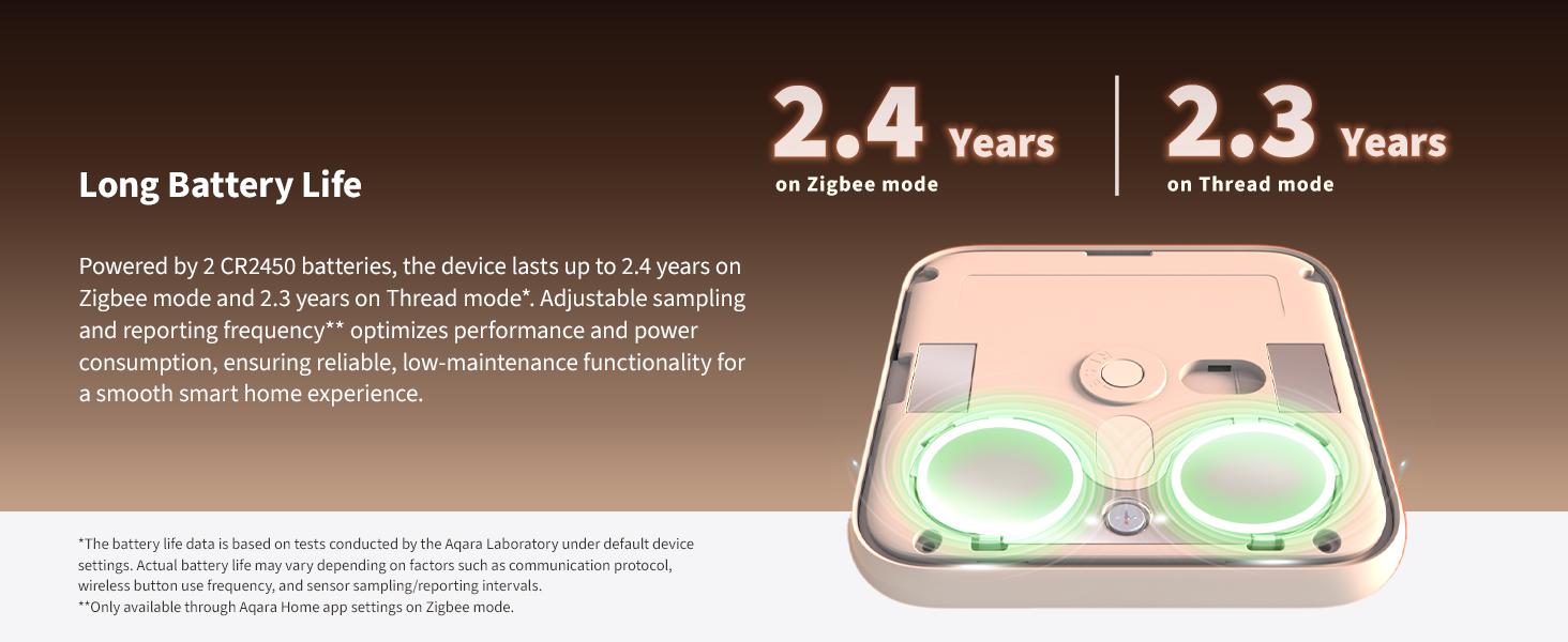 /Zigbee Climate Sensor W100,Temperature and Humidity Monitoring,Remote HVAC, 3 Customizable Buttons,Works with HomeKit, Alexa, & More