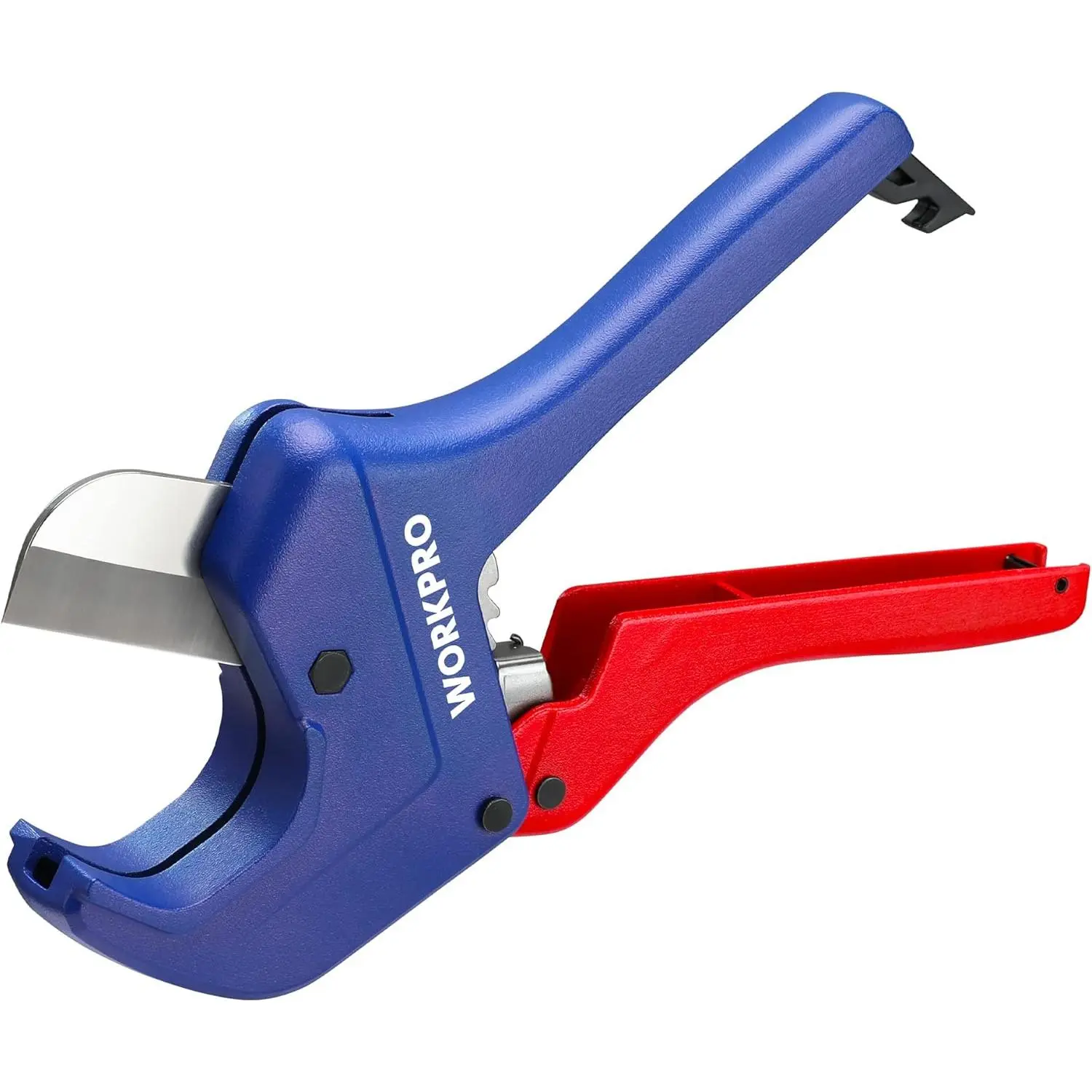 Ratchet Pipe Cutting Tool - Up to 1-5/8 in (41.27 mm), 1-Hand Grip, High-Quality Aluminum Body with Stainless Blades, for PEX/PVC/PPR Pipes and Tubing