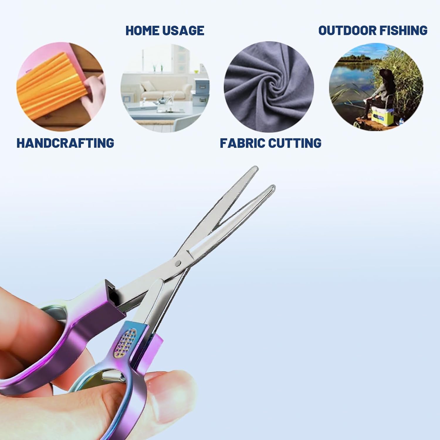 2 count Folding Stainless Steel Portable Mini Travel , Safety Lock Foldable Pocket Badge Small , -Purpose for Travel, , Office, Crafts, Sewing & Nurse Supplies