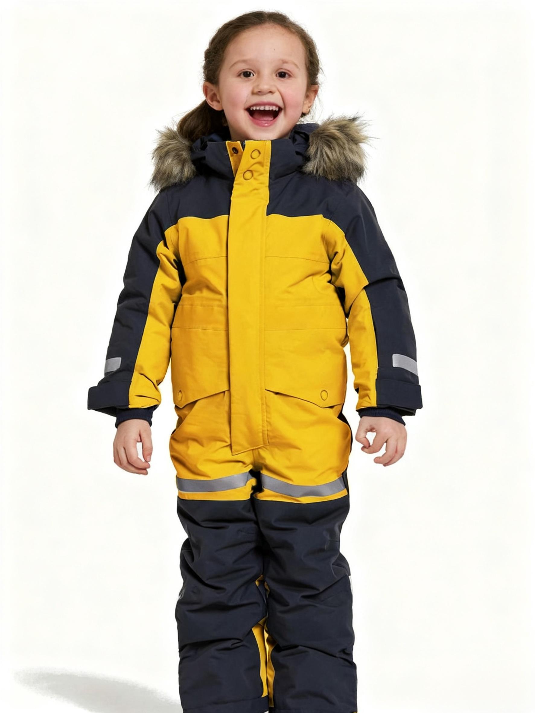 (New)[Windproof Snowsuit] Kids' Winter Ski Jumpsuit, Windproof Loose-Fit Snowsuit with Zipper Design 3-14 Years Old Boys and Girls Outdoor Warmth waterproof warm