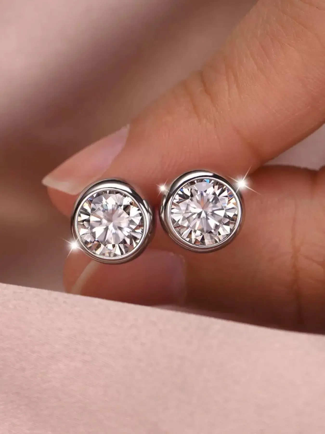 D Color Vvsi Moissanite Bubble Earrings S925 Silver 1 Carat, Elegant Jewelry for Women, High-Quality Gemstone Accessories