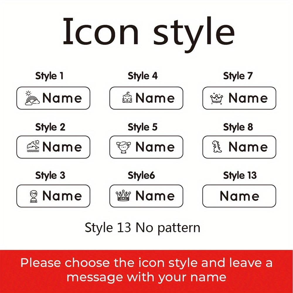 2024 New Custom Name Stamp Personalized Textile Fabric Stamp Waterproof Reusable Name Tag for Summer Camp After School Activities Durable Fade Resistant