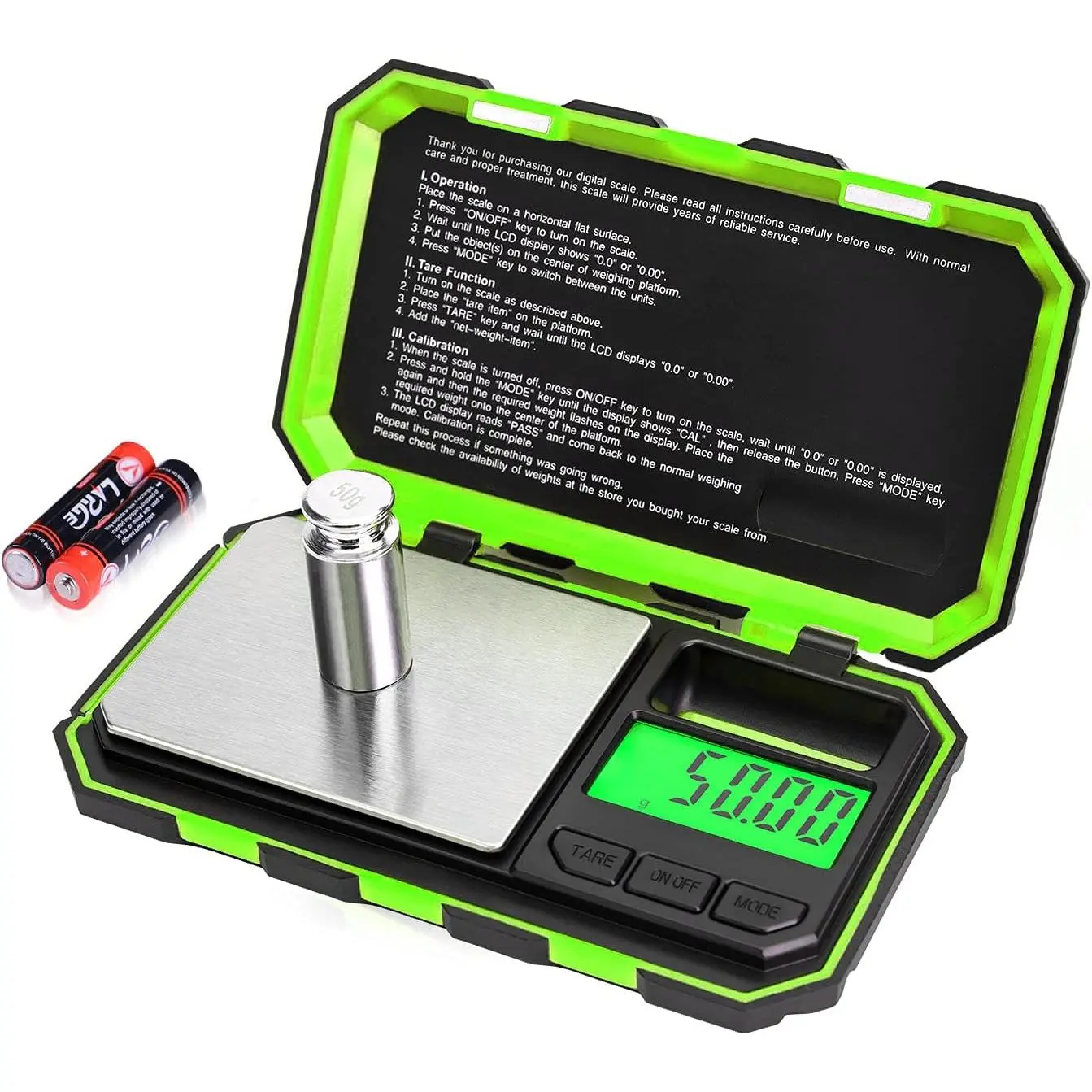 Industrial Precision Weighing Scale, 200g Capacity, 0.01g Resolution, Backlight LCD Display