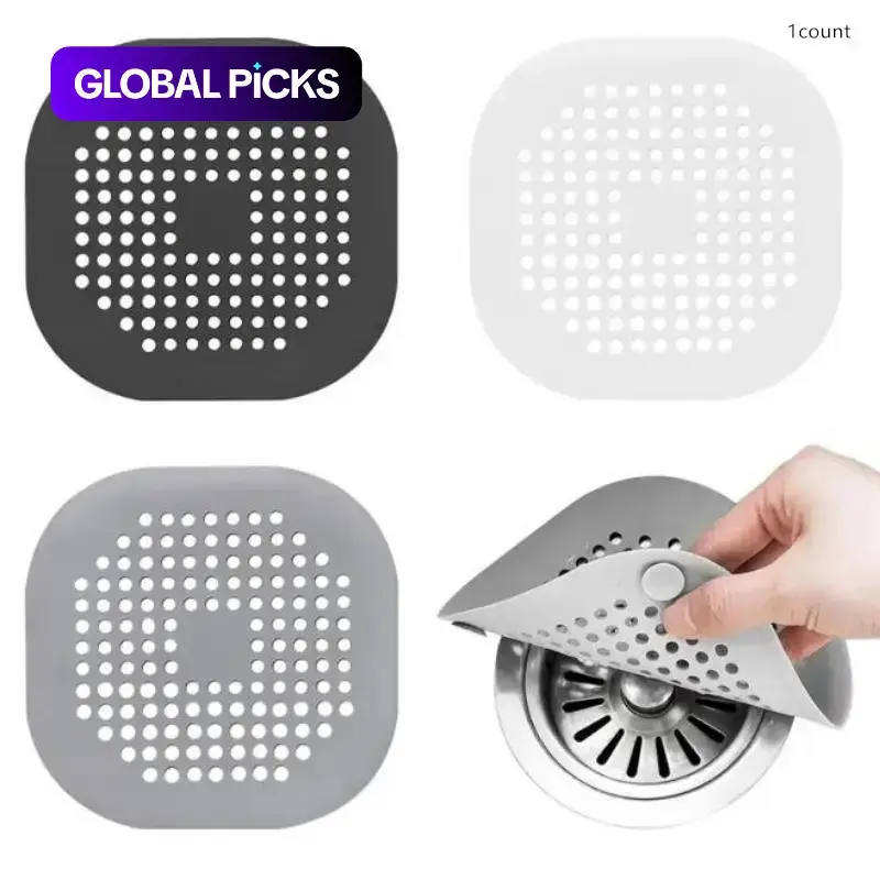 Drain Hair Catcher, Portable Square Shower Drain Hair Stopper, Drain Cover Hair Filter for Sink Bathtub Shower, Bathroom Accessory, Summer Gift, Valentine's Day Gift